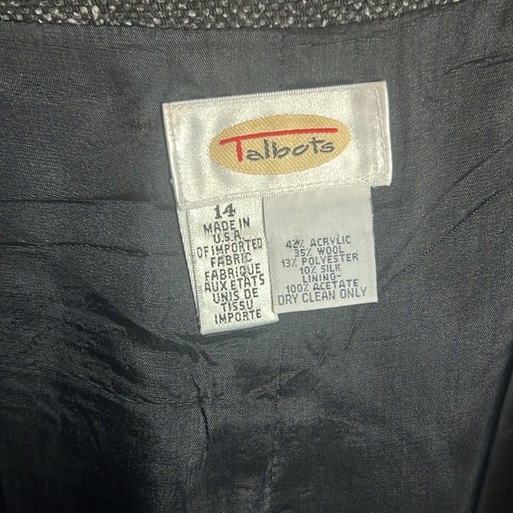 Talbots Vintage Tweed Silk Pebbled Wool Maxi Skirt Academia Business Pencil 14 - Picture 8 of 9